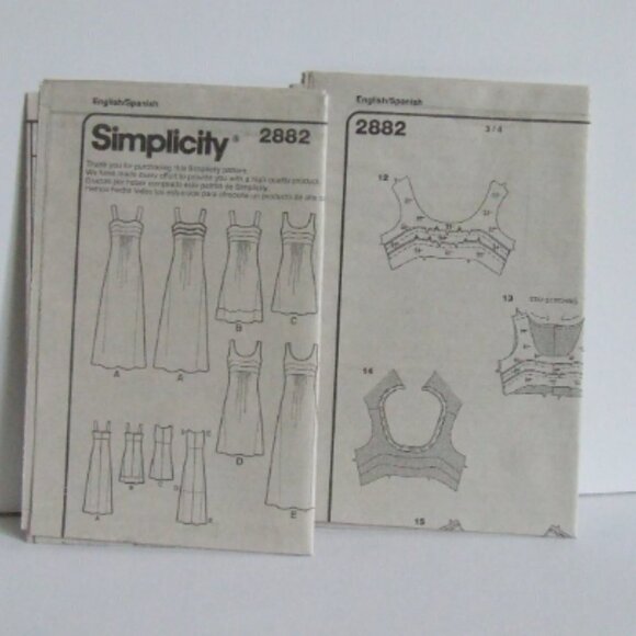 Simplicity evening dress sewing pattern 2882 uncut In K Designs sleeveless party - Picture 4 of 5